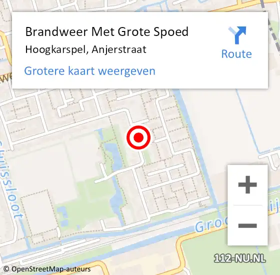 Locatie op kaart van de 112 melding: Brandweer Met Grote Spoed Naar Hoogkarspel, Anjerstraat op 23 april 2024 19:48
