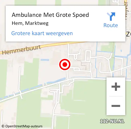 Locatie op kaart van de 112 melding: Ambulance Met Grote Spoed Naar Hem, Marktweg op 23 april 2024 21:47