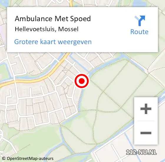 Locatie op kaart van de 112 melding: Ambulance Met Spoed Naar Hellevoetsluis, Mossel op 23 april 2024 23:33