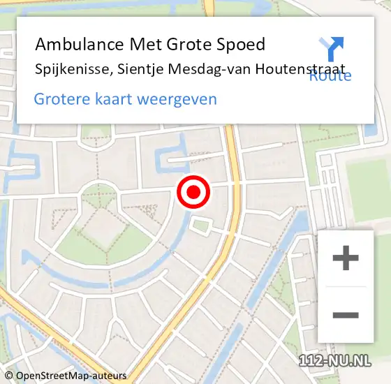 Locatie op kaart van de 112 melding: Ambulance Met Grote Spoed Naar Spijkenisse, Sientje Mesdag-van Houtenstraat op 24 april 2024 03:03