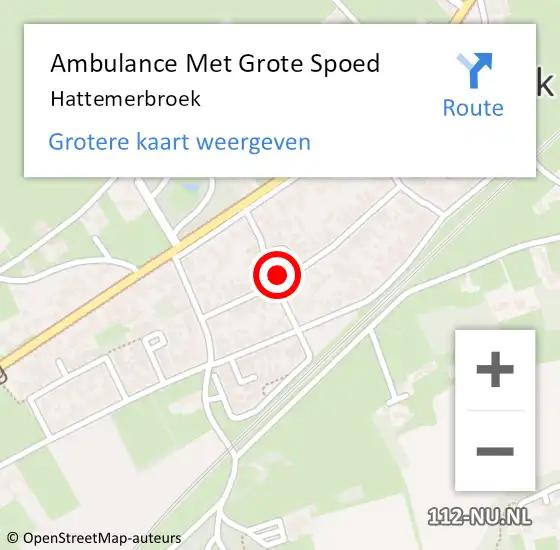 Locatie op kaart van de 112 melding: Ambulance Met Grote Spoed Naar Hattemerbroek op 24 april 2024 05:20