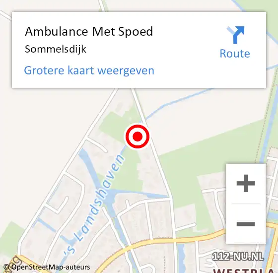 Locatie op kaart van de 112 melding: Ambulance Met Spoed Naar Sommelsdijk op 24 april 2024 09:39