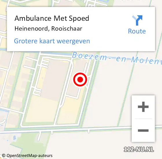 Locatie op kaart van de 112 melding: Ambulance Met Spoed Naar Heinenoord, Rooischaar op 24 april 2024 10:46