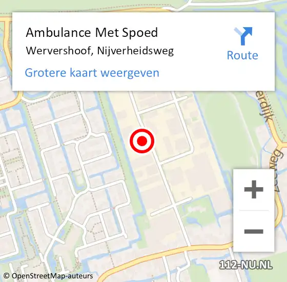 Locatie op kaart van de 112 melding: Ambulance Met Spoed Naar Wervershoof, Nijverheidsweg op 24 april 2024 10:47