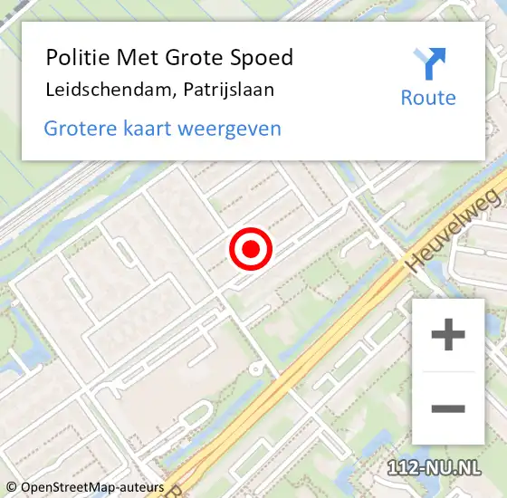 Locatie op kaart van de 112 melding: Politie Met Grote Spoed Naar Leidschendam, Patrijslaan op 24 april 2024 11:52