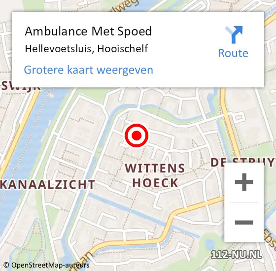 Locatie op kaart van de 112 melding: Ambulance Met Spoed Naar Hellevoetsluis, Hooischelf op 24 april 2024 14:47