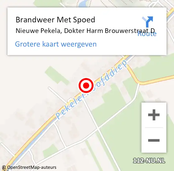 Locatie op kaart van de 112 melding: Brandweer Met Spoed Naar Nieuwe Pekela, Dokter Harm Brouwerstraat D op 24 april 2024 16:33