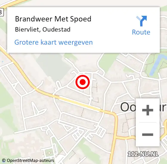 Locatie op kaart van de 112 melding: Brandweer Met Spoed Naar Biervliet, Oudestad op 24 april 2024 18:49