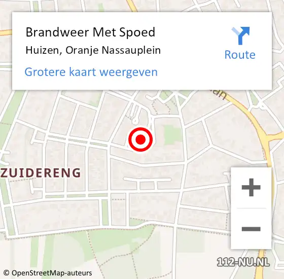 Locatie op kaart van de 112 melding: Brandweer Met Spoed Naar Huizen, Oranje Nassauplein op 24 april 2024 20:36