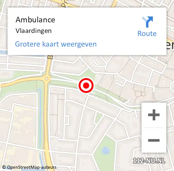 Locatie op kaart van de 112 melding: Ambulance Vlaardingen op 25 april 2024 07:53
