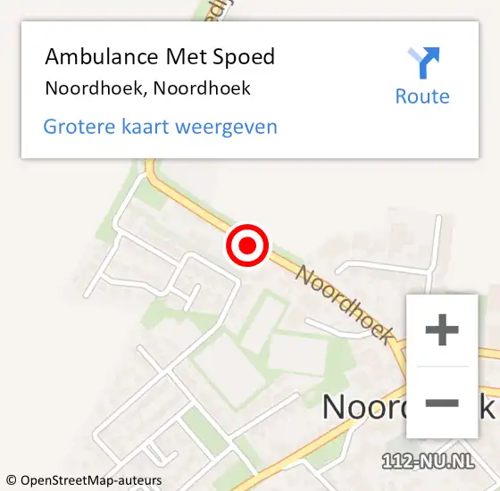 Locatie op kaart van de 112 melding: Ambulance Met Spoed Naar Noordhoek, Noordhoek op 25 april 2024 12:41