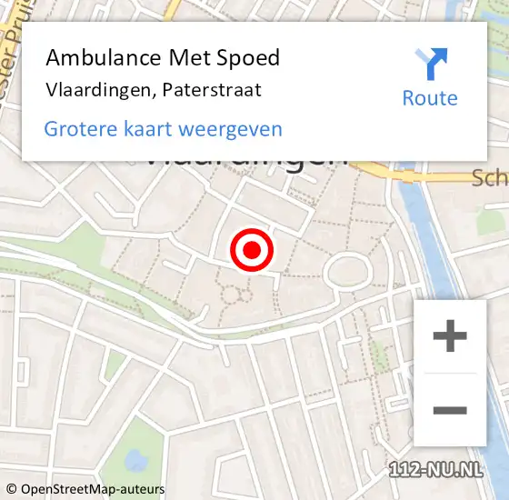 Locatie op kaart van de 112 melding: Ambulance Met Spoed Naar Vlaardingen, Paterstraat op 25 april 2024 12:43