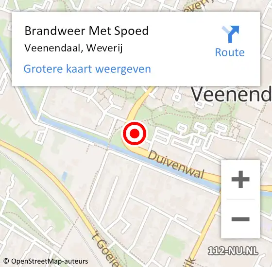 Locatie op kaart van de 112 melding: Brandweer Met Spoed Naar Veenendaal, Weverij op 25 april 2024 12:49