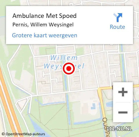 Locatie op kaart van de 112 melding: Ambulance Met Spoed Naar Pernis, Willem Weysingel op 25 april 2024 13:34
