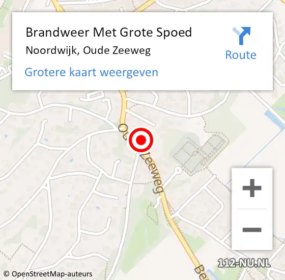 Locatie op kaart van de 112 melding: Brandweer Met Grote Spoed Naar Noordwijk, Oude Zeeweg op 25 april 2024 15:11