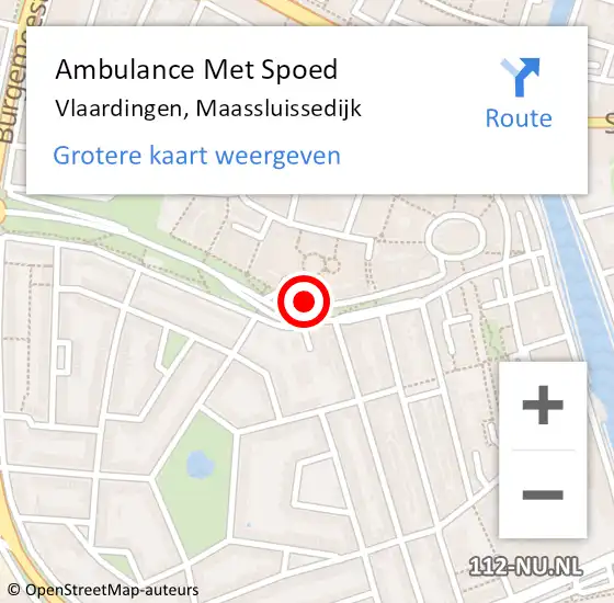 Locatie op kaart van de 112 melding: Ambulance Met Spoed Naar Vlaardingen, Maassluissedijk op 25 april 2024 17:52