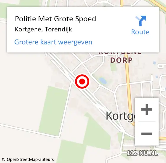 Locatie op kaart van de 112 melding: Politie Met Grote Spoed Naar Kortgene, Torendijk op 25 april 2024 18:52