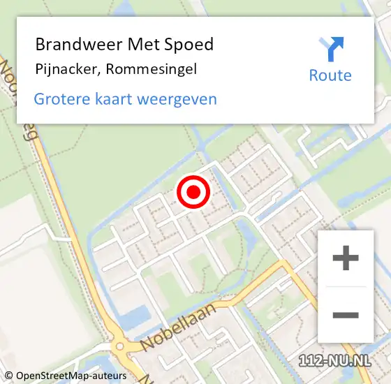 Locatie op kaart van de 112 melding: Brandweer Met Spoed Naar Pijnacker, Rommesingel op 26 april 2024 08:01