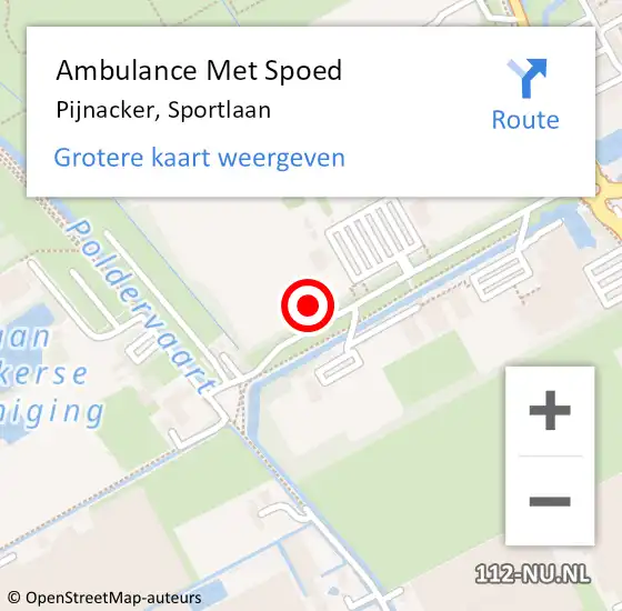 Locatie op kaart van de 112 melding: Ambulance Met Spoed Naar Pijnacker, Sportlaan op 26 april 2024 10:12