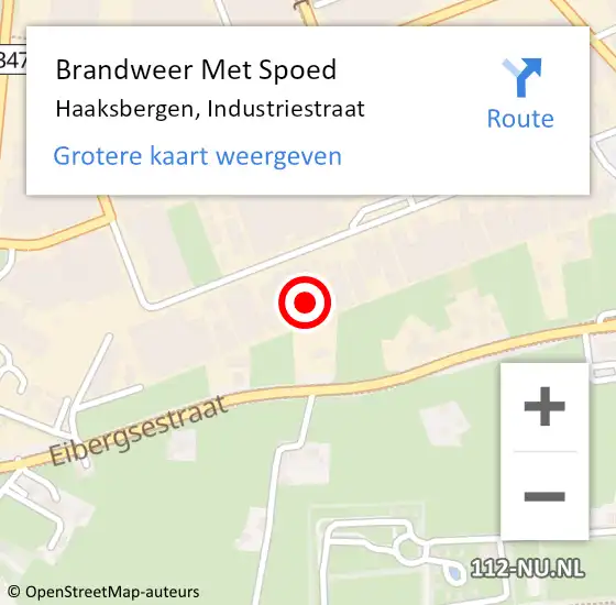 Locatie op kaart van de 112 melding: Brandweer Met Spoed Naar Haaksbergen, Industriestraat op 26 april 2024 12:52