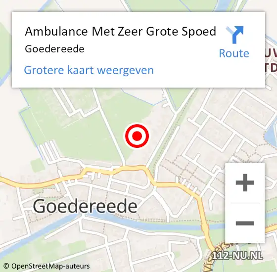 Locatie op kaart van de 112 melding: Ambulance Met Zeer Grote Spoed Naar Goedereede op 26 april 2024 15:51