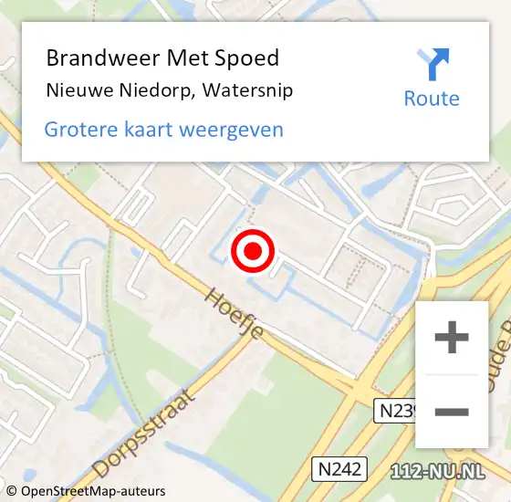 Locatie op kaart van de 112 melding: Brandweer Met Spoed Naar Nieuwe Niedorp, Watersnip op 26 april 2024 15:53