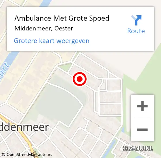 Locatie op kaart van de 112 melding: Ambulance Met Grote Spoed Naar Middenmeer, Oester op 26 april 2024 16:22
