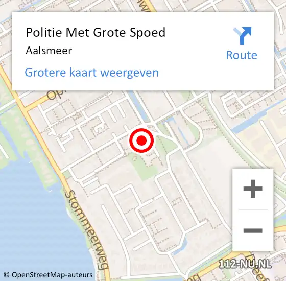 Locatie op kaart van de 112 melding: Politie Met Grote Spoed Naar Aalsmeer op 26 april 2024 16:36