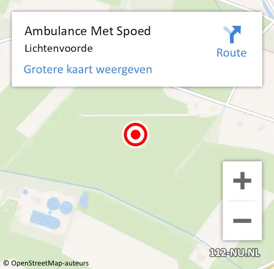 Locatie op kaart van de 112 melding: Ambulance Met Spoed Naar Lichtenvoorde op 26 april 2024 16:52