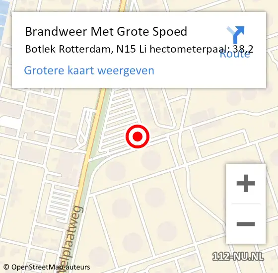Locatie op kaart van de 112 melding: Brandweer Met Grote Spoed Naar Botlek Rotterdam, Sint-Mariastraat op 6 oktober 2014 13:47