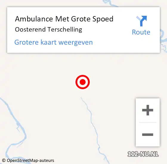 Locatie op kaart van de 112 melding: Ambulance Met Grote Spoed Naar Oosterend Terschelling op 7 oktober 2014 14:23