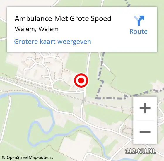 Locatie op kaart van de 112 melding: Ambulance Met Grote Spoed Naar Walem, Walem op 10 oktober 2014 20:09