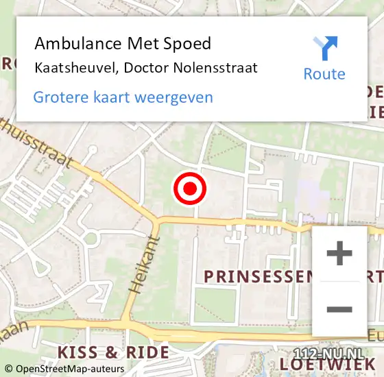 Locatie op kaart van de 112 melding: Ambulance Met Spoed Naar Kaatsheuvel, Doctor Nolensstraat op 17 oktober 2013 13:56