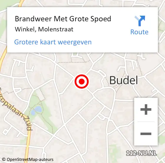Locatie op kaart van de 112 melding: Brandweer Met Grote Spoed Naar Winkel, Molenstraat op 17 oktober 2013 19:04