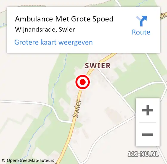 Locatie op kaart van de 112 melding: Ambulance Met Grote Spoed Naar Wijnandsrade, Swier op 18 oktober 2014 23:31