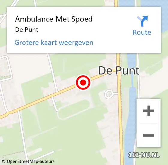 Locatie op kaart van de 112 melding: Ambulance Met Spoed Naar De Punt op 20 oktober 2014 19:04