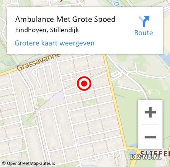 Locatie op kaart van de 112 melding: Ambulance Met Grote Spoed Naar Eindhoven, Stillendijk op 21 oktober 2014 10:40