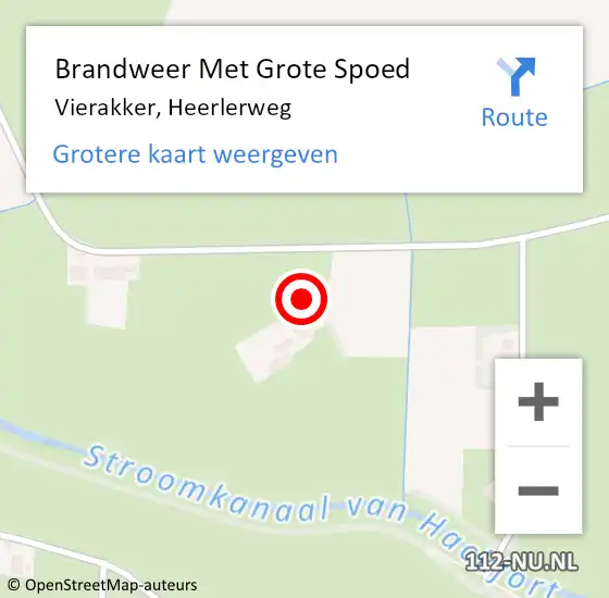 Locatie op kaart van de 112 melding: Brandweer Met Grote Spoed Naar Vierakker, Heerlerweg op 23 oktober 2014 13:46