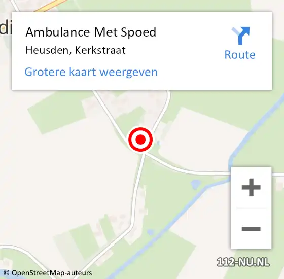 Locatie op kaart van de 112 melding: Ambulance Met Spoed Naar Heusden, Kerkstraat op 25 oktober 2014 10:28