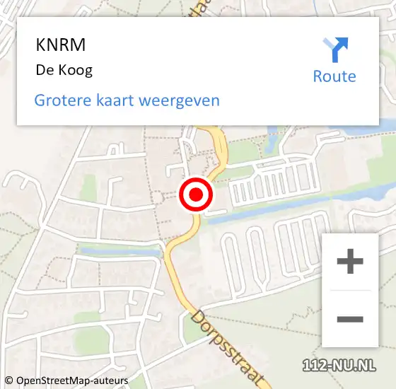 Locatie op kaart van de 112 melding: KNRM De Koog op 25 oktober 2014 13:48