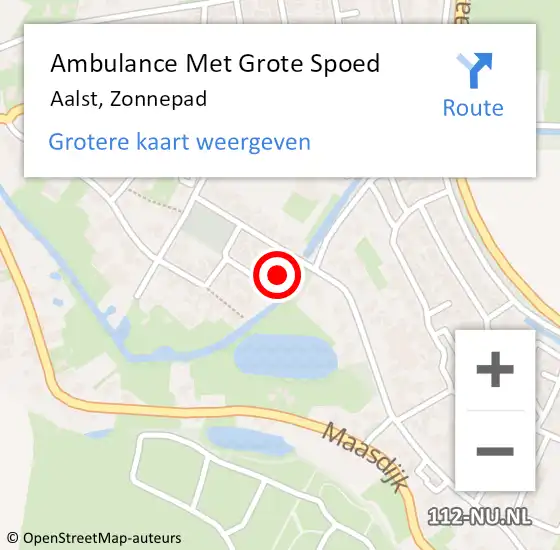 Locatie op kaart van de 112 melding: Ambulance Met Grote Spoed Naar Aalst, Zonnepad op 25 oktober 2014 21:43