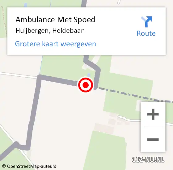 Locatie op kaart van de 112 melding: Ambulance Met Spoed Naar Huijbergen, Heidebaan op 31 oktober 2014 20:05