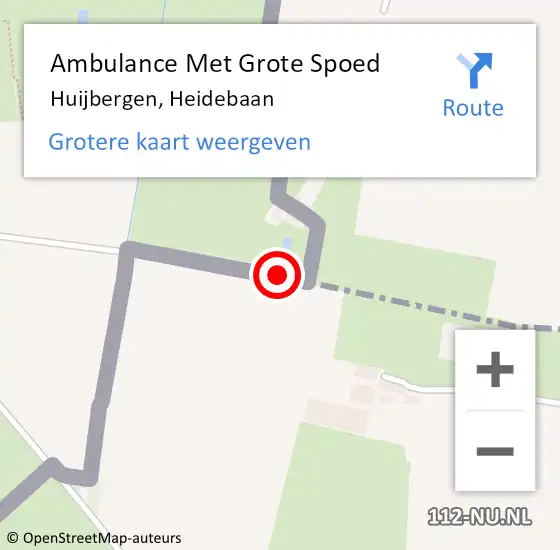 Locatie op kaart van de 112 melding: Ambulance Met Grote Spoed Naar Huijbergen, Heidebaan op 31 oktober 2014 20:06