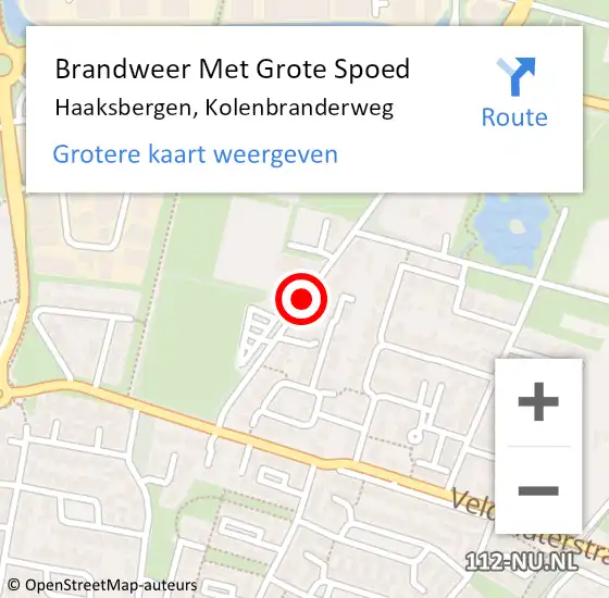 Locatie op kaart van de 112 melding: Brandweer Met Grote Spoed Naar Haaksbergen, Kolenbranderweg op 8 november 2014 22:34