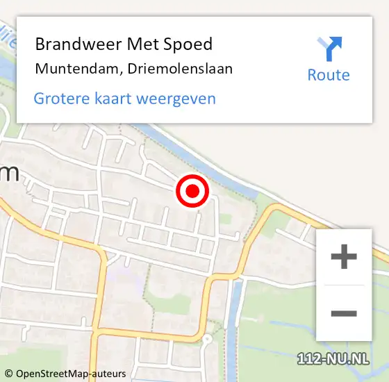 Locatie op kaart van de 112 melding: Brandweer Met Spoed Naar Muntendam, Driemolenslaan op 12 november 2014 20:19