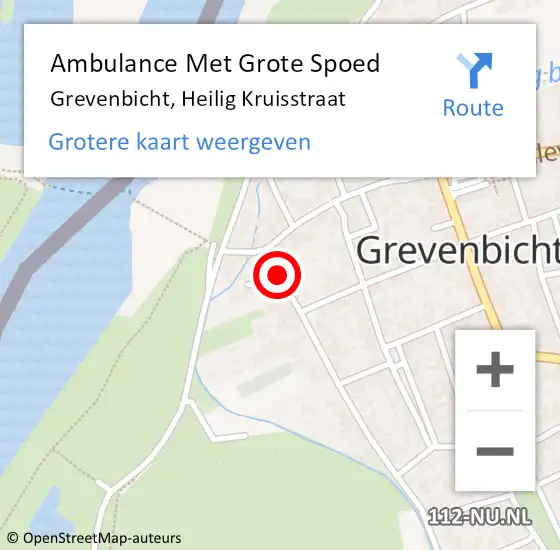 Locatie op kaart van de 112 melding: Ambulance Met Grote Spoed Naar Grevenbicht, Heilig Kruisstraat op 17 november 2014 12:43