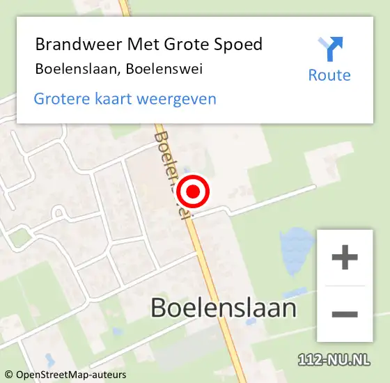 Locatie op kaart van de 112 melding: Brandweer Met Grote Spoed Naar Boelenslaan, Boelenswei op 20 november 2014 23:15