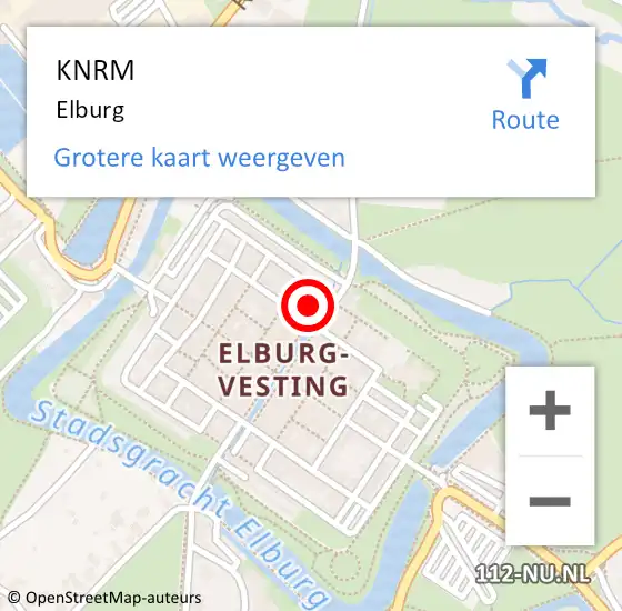 Locatie op kaart van de 112 melding: KNRM Elburg op 22 november 2014 18:15
