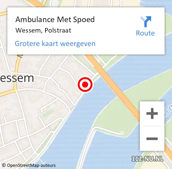 Locatie op kaart van de 112 melding: Ambulance Met Spoed Naar Wessem, Polstraat op 22 oktober 2013 11:14