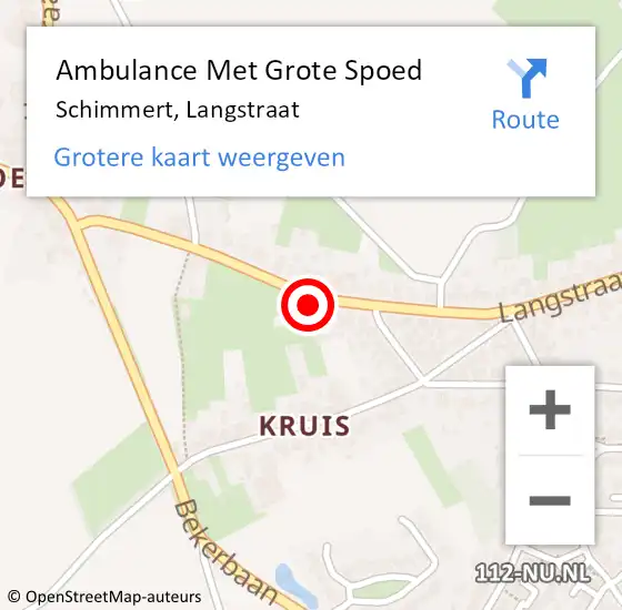Locatie op kaart van de 112 melding: Ambulance Met Grote Spoed Naar Schimmert, Langstraat op 26 november 2014 18:05
